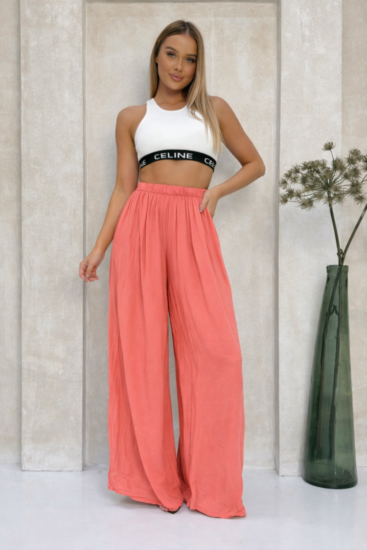 Flowy Wide-Leg Trousers - Image 3
