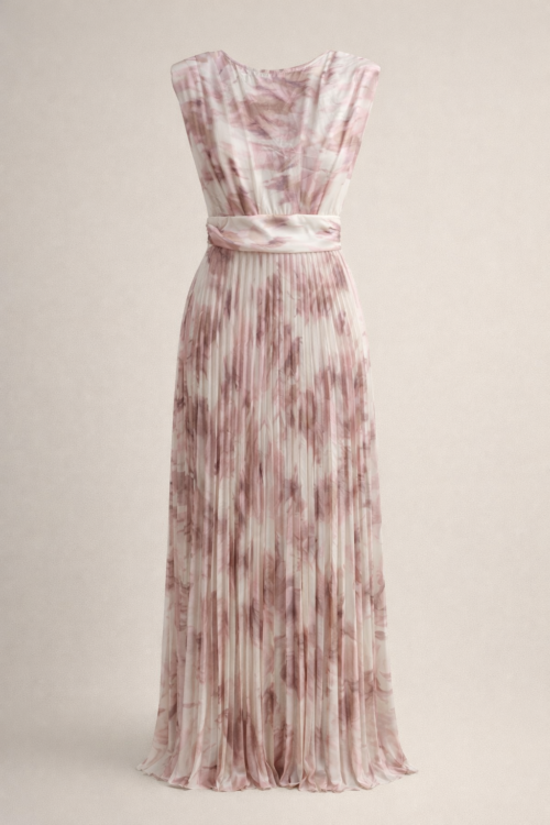 Elegant Pleated Maxi Dress