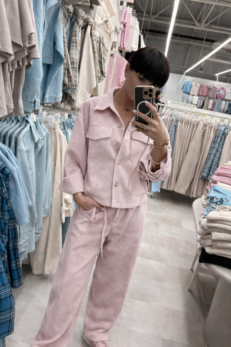 Sempre Corduroy Set Light Pink