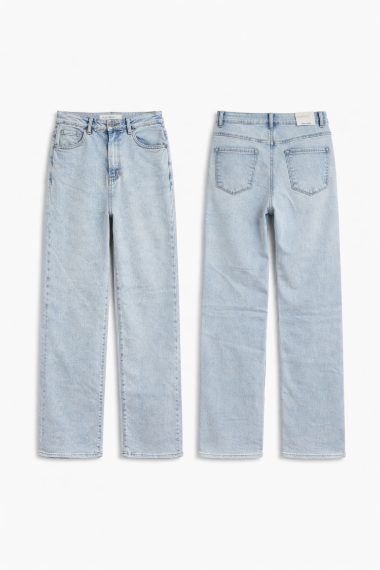 Wide Leg Denim Jeans - Image 2