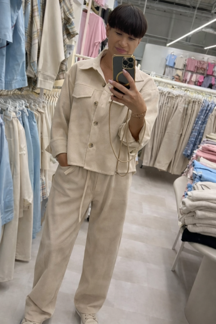 Sempre Corduroy Set Beige