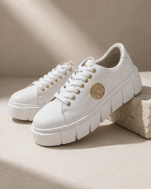 Leather Platform Sneakers