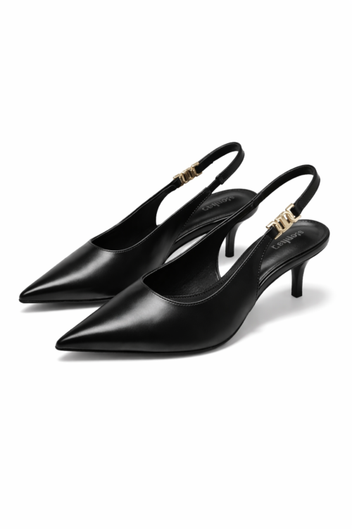 Elegant Slingback Heels Black
