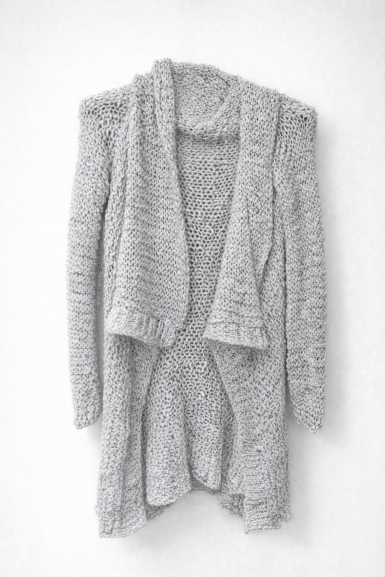 Knit Cardigan Grey - Image 2