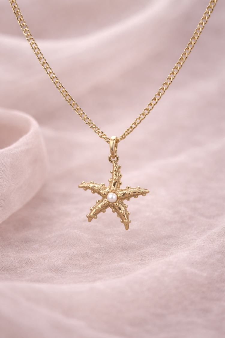 Starfish Necklace Gold - Image 2