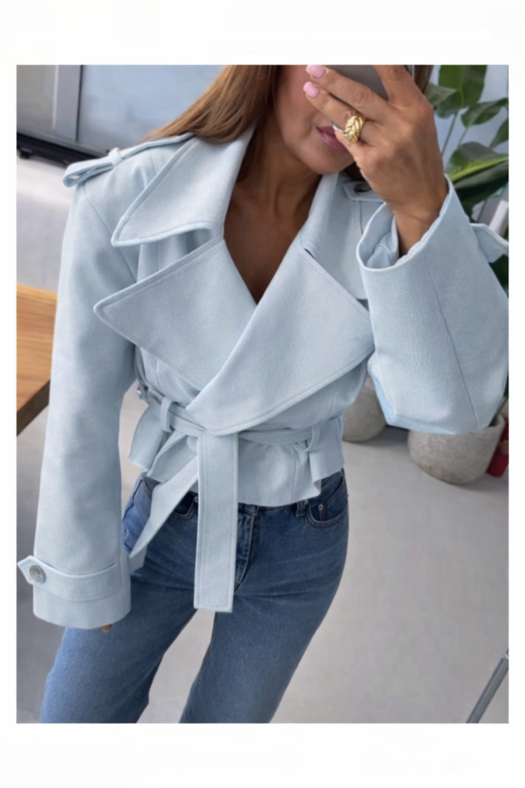Short Coat Light Blue