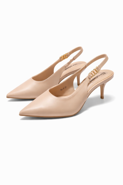 Elegant Slingback Heels Beige
