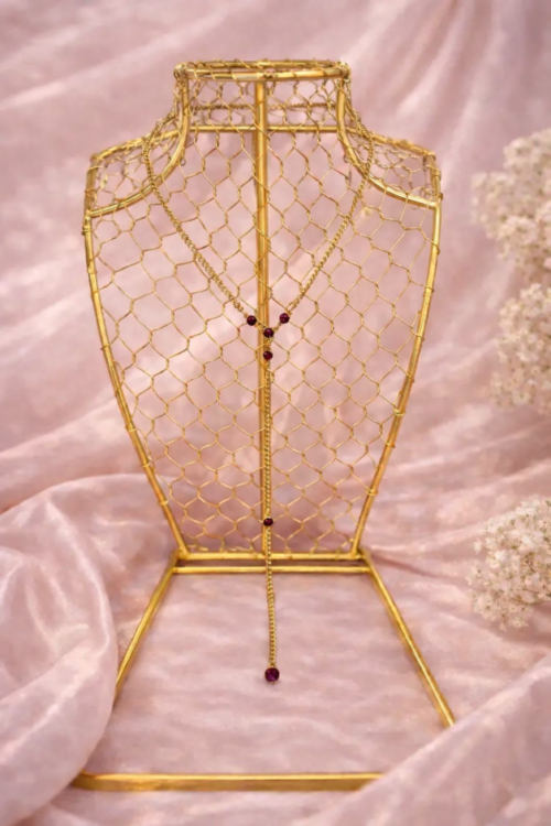 Necklace Zirconia Deep Burgundy