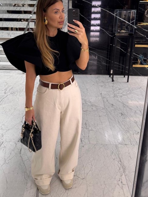 Oversized Banana Jeans Beige - Image 3