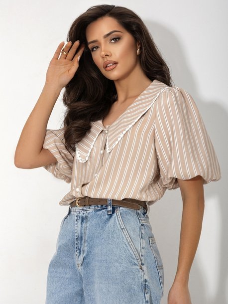 Noelia Shirt Beige - Image 3