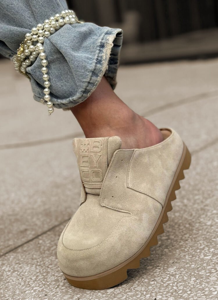 Beyco Leather sneakers slides 26-11 beige - Image 4