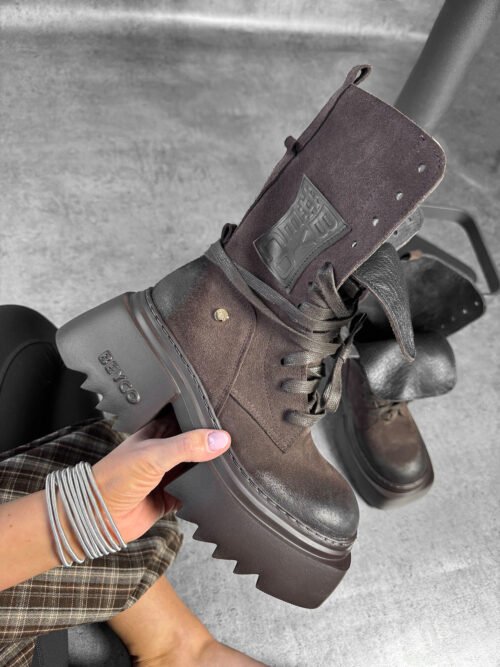 Leather workers thick bottom N1 brown