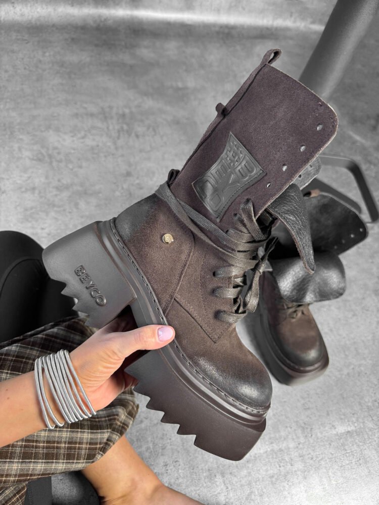 Leather workers thick bottom N1 brown