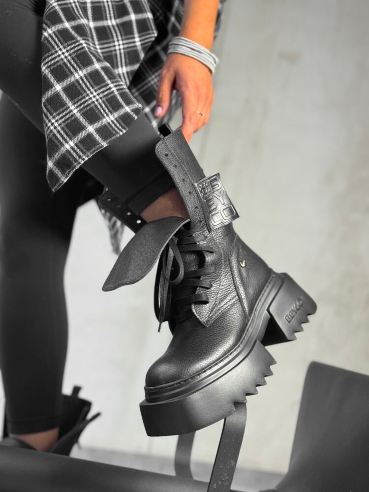 Leather workers thick bottom N1 black - Image 3