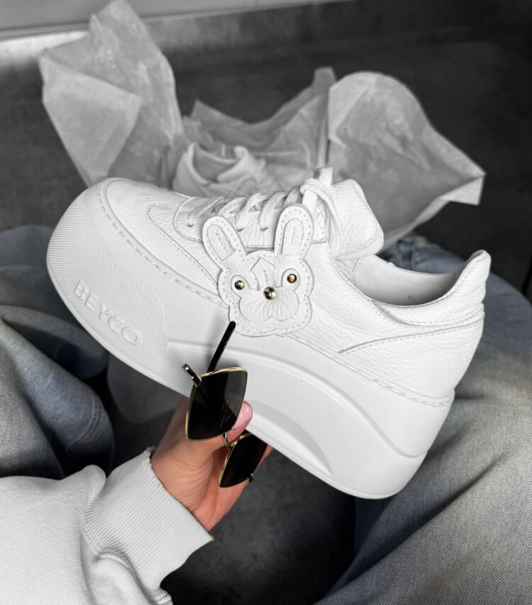 Beyco leather sneakers with bulldog print white 25-42 - Image 5