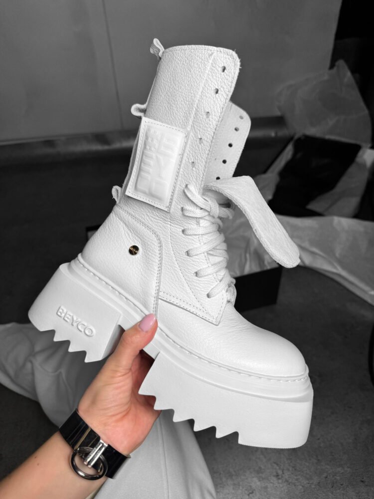 Leather workers thick bottom N1 white
