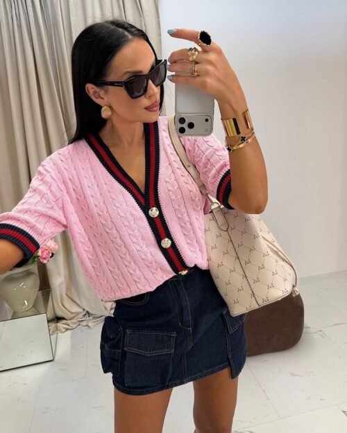 LaMilla Knit Cardigan – Classic Pink