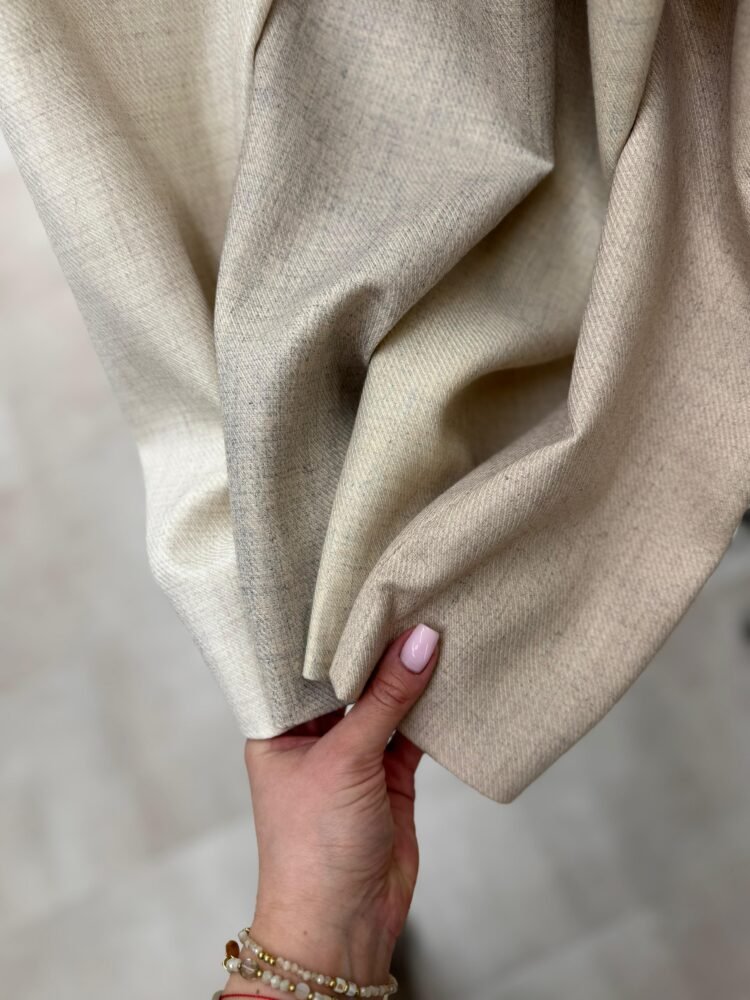 Sempre Light Beige Tie Waist Blazer - Image 2