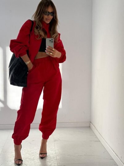 Ari Emo Tracksuit Set Red