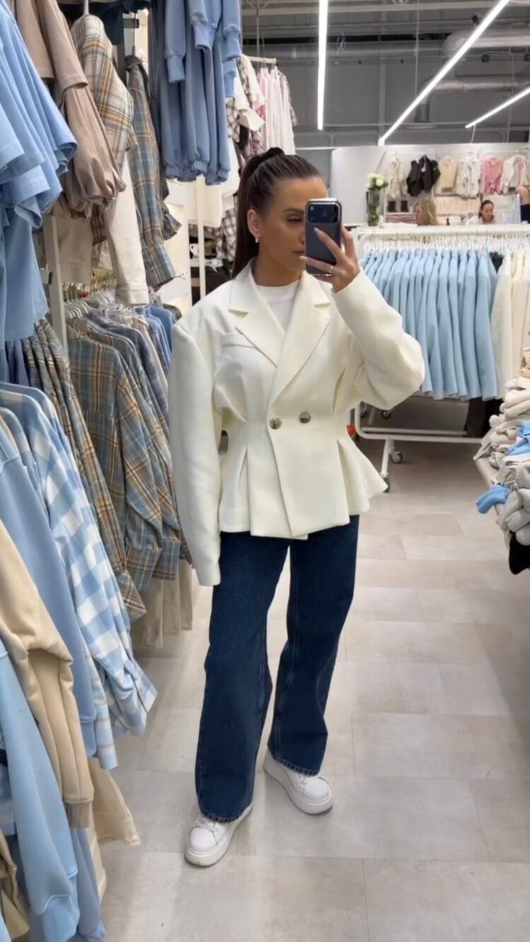 Doria Cream Jacket Blazer Vanilla - Image 3