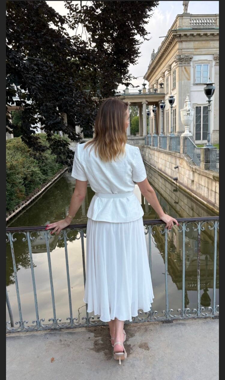 Blue Claris Set – Blouse + Pleated Skirt - Image 3