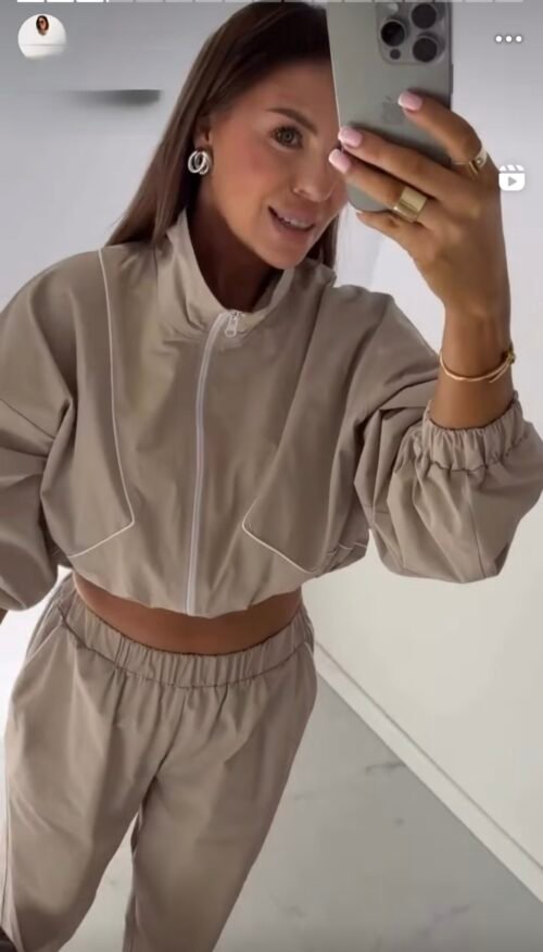 Tracksuit Set Beige