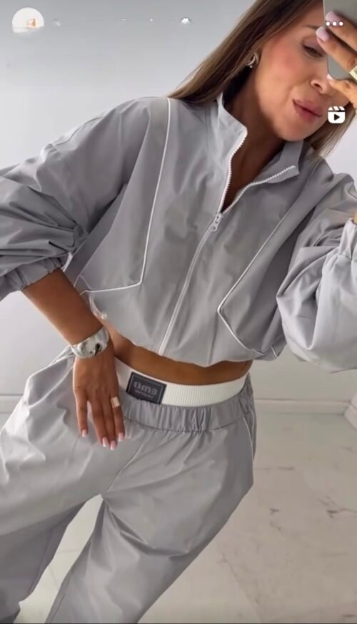 Tracksuit Set Light Grey
