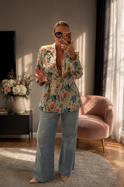 Cocomore Flower Blazer Light Beige