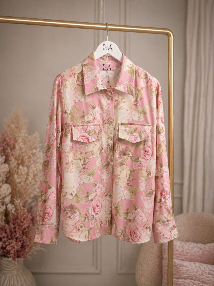 LaMilla Floral Shirt soft pink - Image 5