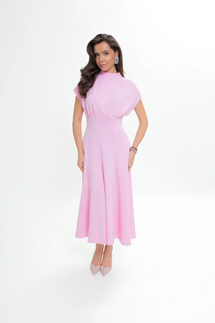 Knitted diver midi dress flared various colours
