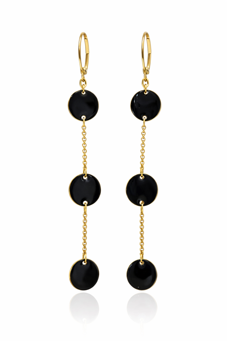 Elegant drop earrings Black - Image 2