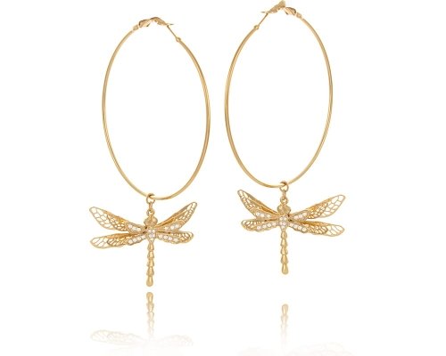 Dragonfly hoop earrings Mystical Moments collection