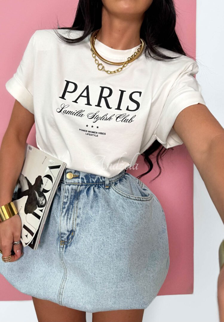 La Milla T-shirt Paris Ecru