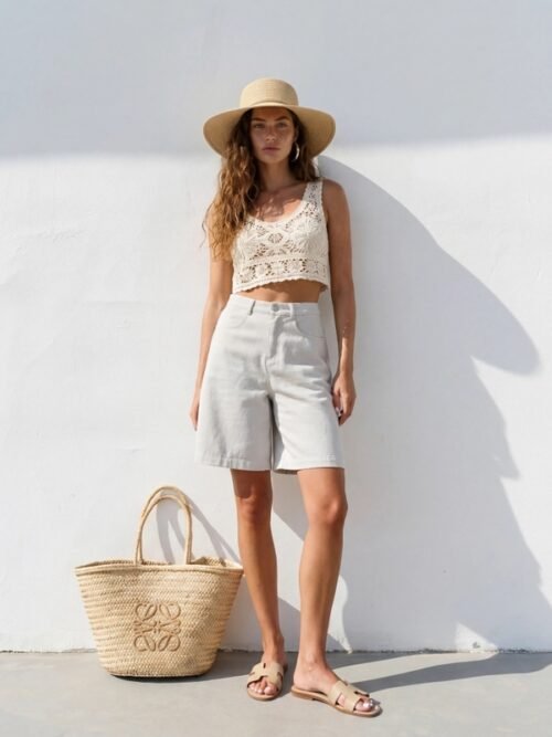 Stylish Bermuda Shorts Latte