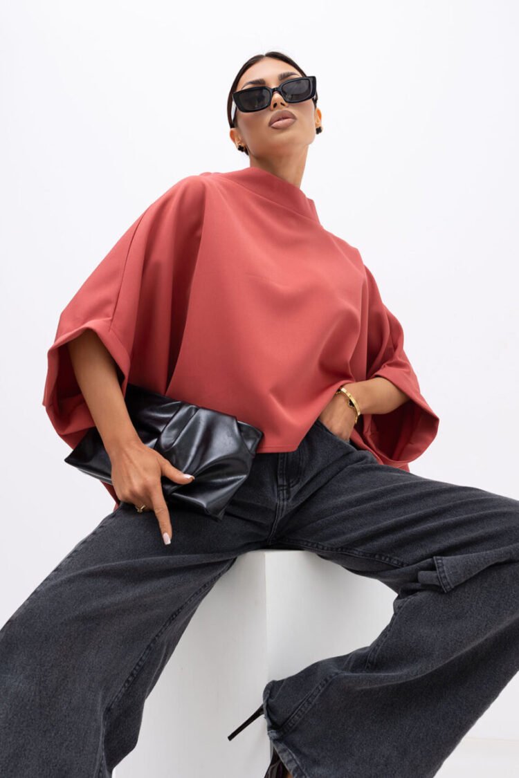 Oversized Kimono-Style Blouse Various Colours - Image 5