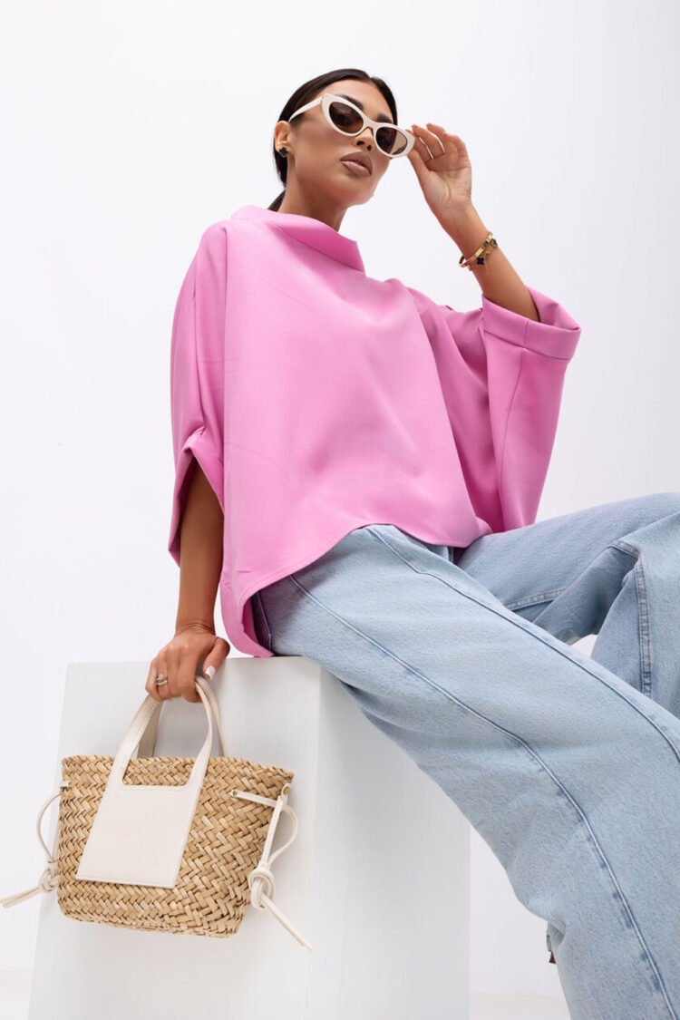 Oversized Kimono-Style Blouse Various Colours - Image 8