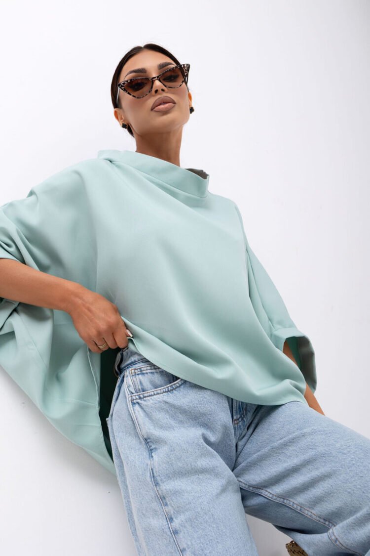 Oversized Kimono-Style Blouse Various Colours - Image 7