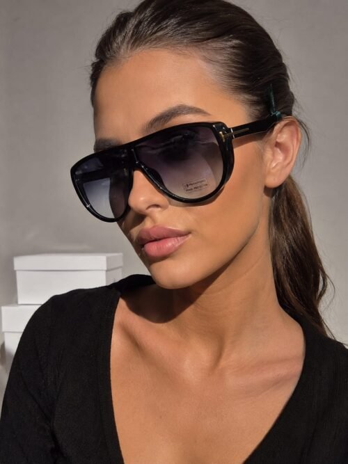 Modern Photochromic Oversized Eyeglasses Black