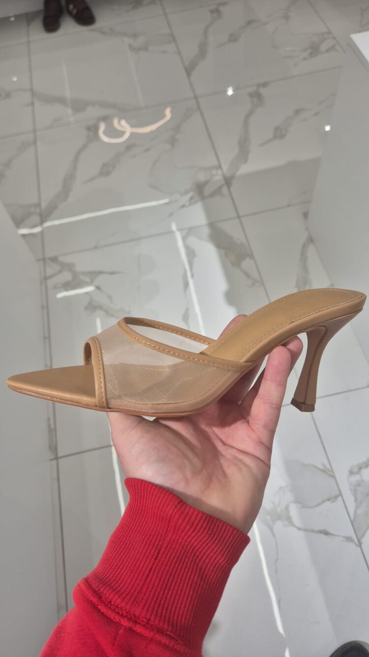 Eco Leather Heeled Mules - Image 2