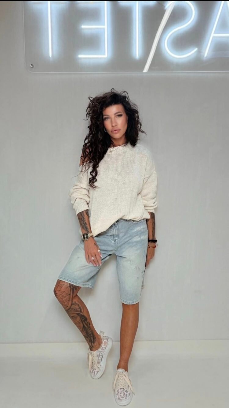 Denim Bermuda Shorts - Image 2