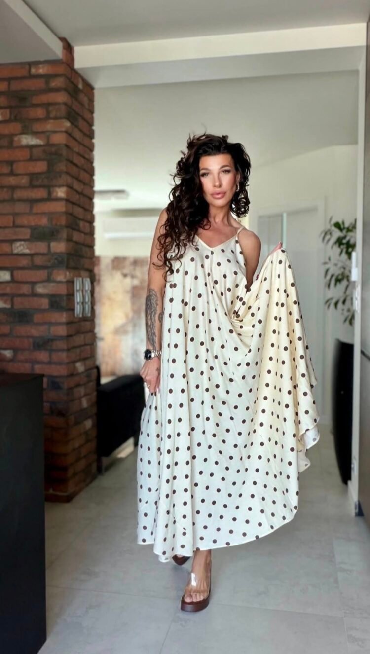 Polka Dot Maxi Dress - Image 3