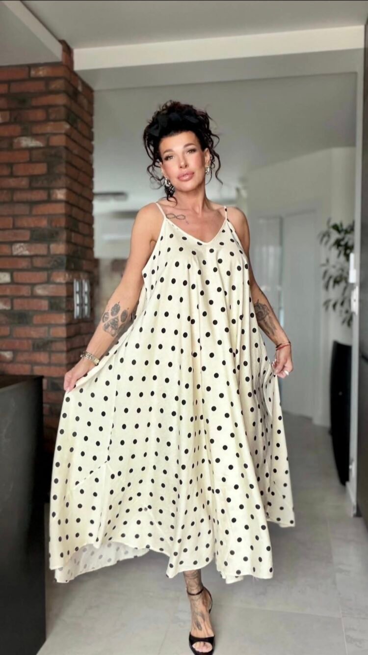 Polka Dot Maxi Dress - Image 4