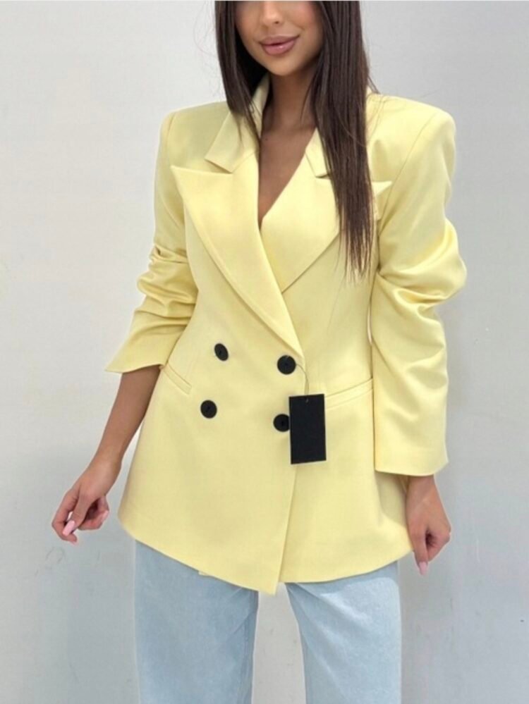Yellow Tailored Blazer - Image 3