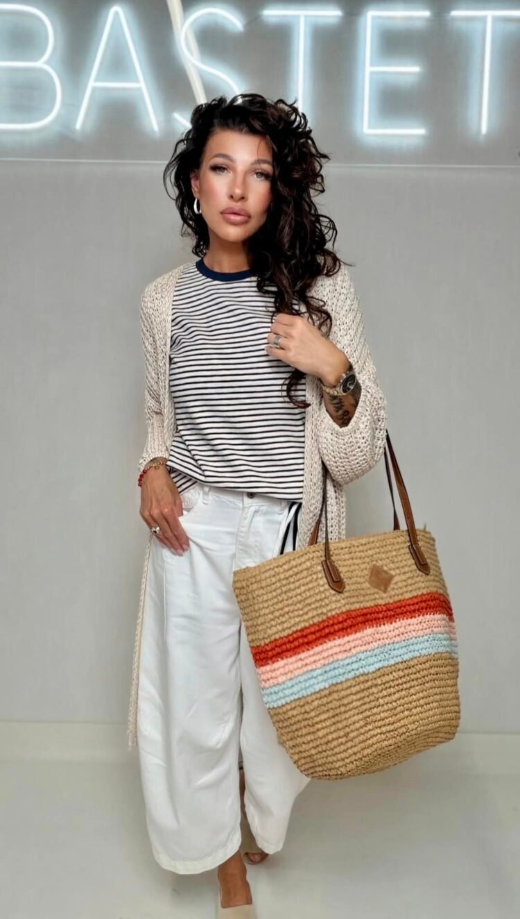 Knitted Cardigan Beige - Image 5