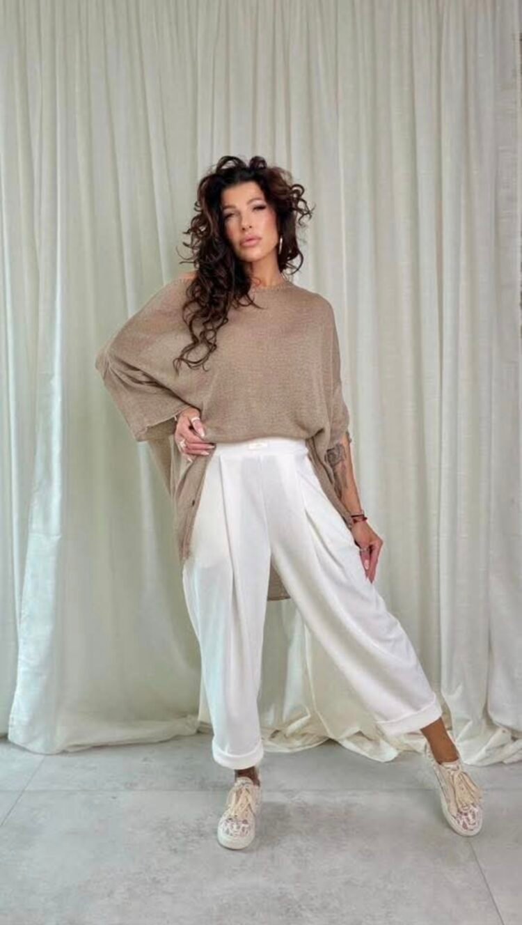 Knitted Mesh Sweater 2 Colours - Image 2