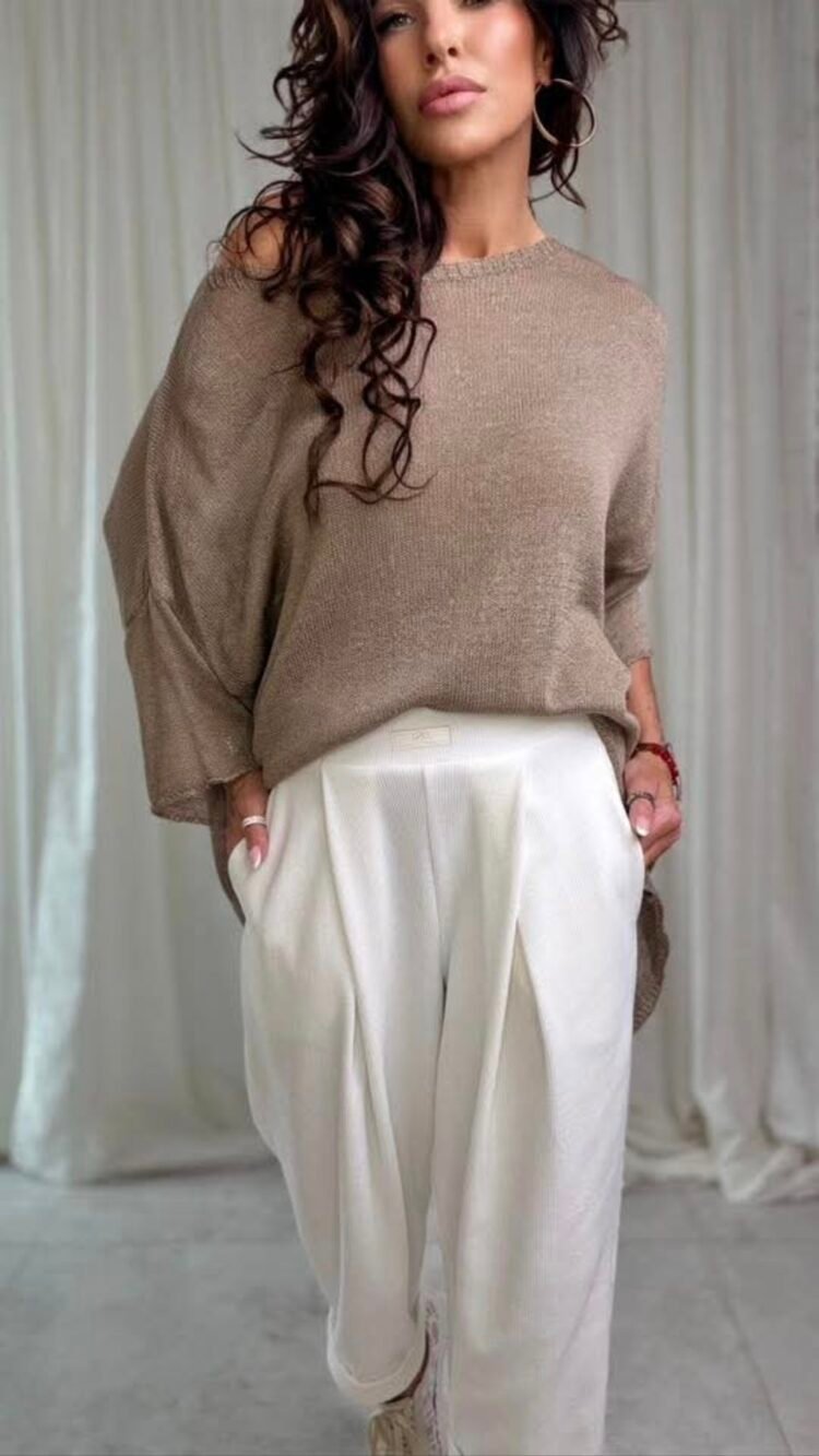 Knitted Mesh Sweater 2 Colours - Image 5