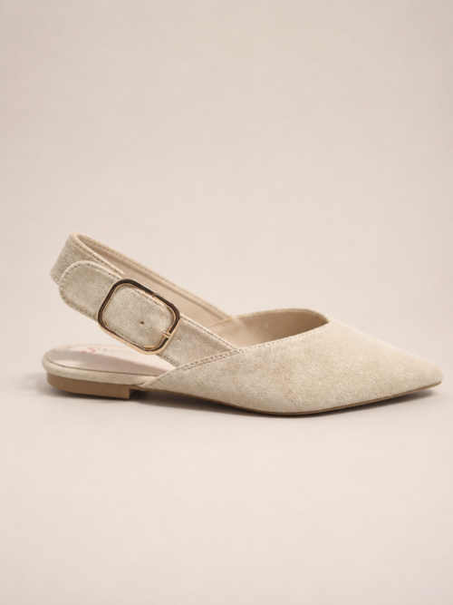 Elegant Slingback Flats Beige