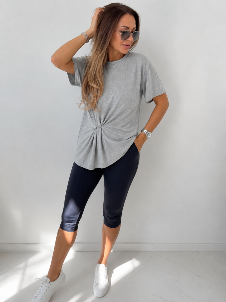 T-shirt with safety pins cream - Image 3