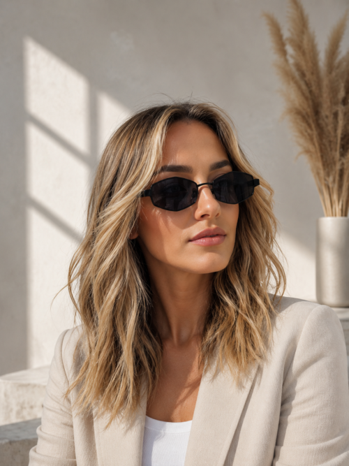Rectangular Sunglasses Black