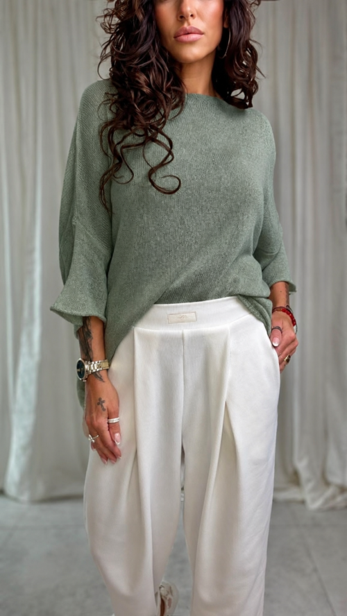 Knitted Mesh Sweater 2 Colours